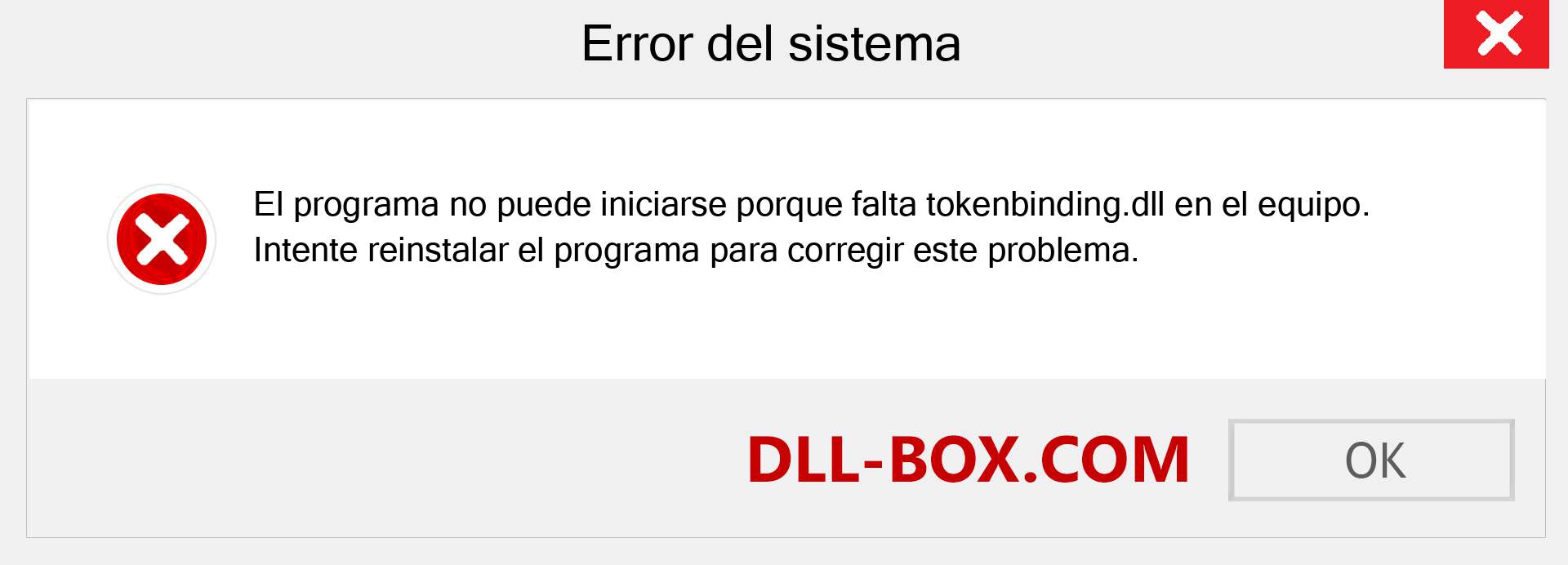 ¿Falta el archivo tokenbinding.dll ?. Descargar para Windows 7, 8, 10 - Corregir tokenbinding dll Missing Error en Windows, fotos, imágenes