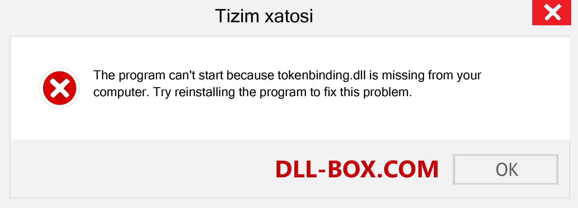 tokenbinding.dll fayli yo'qolganmi?. Windows 7, 8, 10 uchun yuklab olish - Windowsda tokenbinding dll etishmayotgan xatoni tuzating, rasmlar, rasmlar